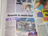 Reventó la noche Azul y oro
