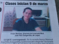 La Directora de la Esc. Mcal. José F Estigarribia desmiente publicación