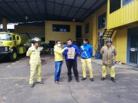 Bomberos Voluntarios de la 4ta. Compañía recibieron tapabocas